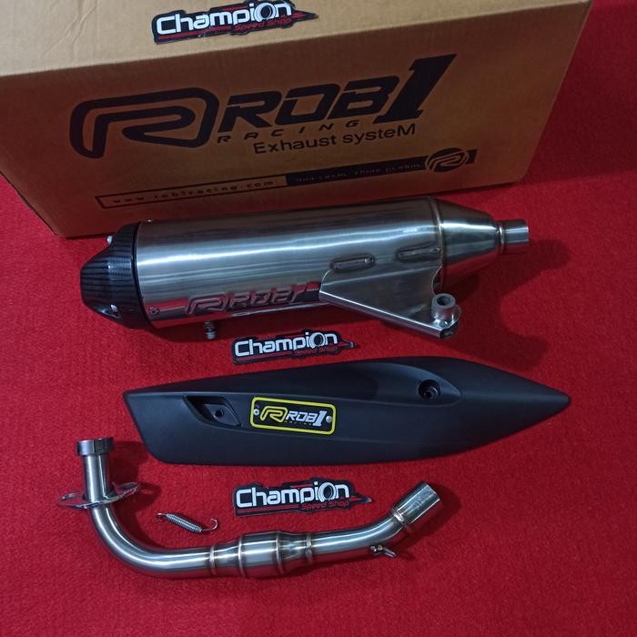 KNALPOT STANDAR RACING STAINLESS CUP V ROB1 MIO SPORTY MIO SMILE