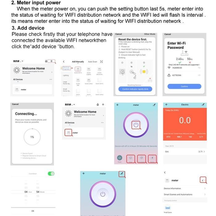 WIFI Energy Meter 3 Phase 80A Monitor kWh 3x220V/380V 50/60Hz