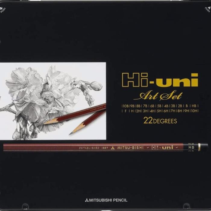 

NEW PRODUK UNI MITSUBISHI HI-UNI PENCIL ART SET 22 DEGREES MAWAR-89