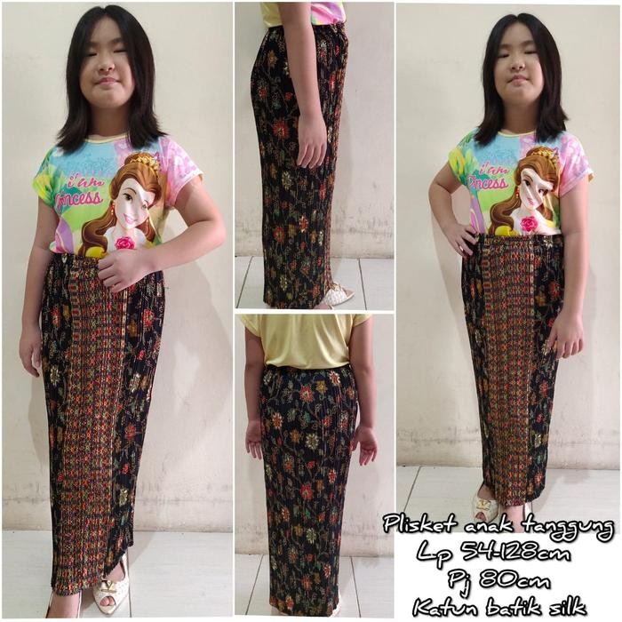 Sale Rok Plisket Panjang Anak Tanggung Batik Frilia