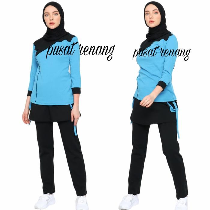 Okechuku Sport - Baju Celana Rok Setelan Senam Aerobik Zumba Muslimah
