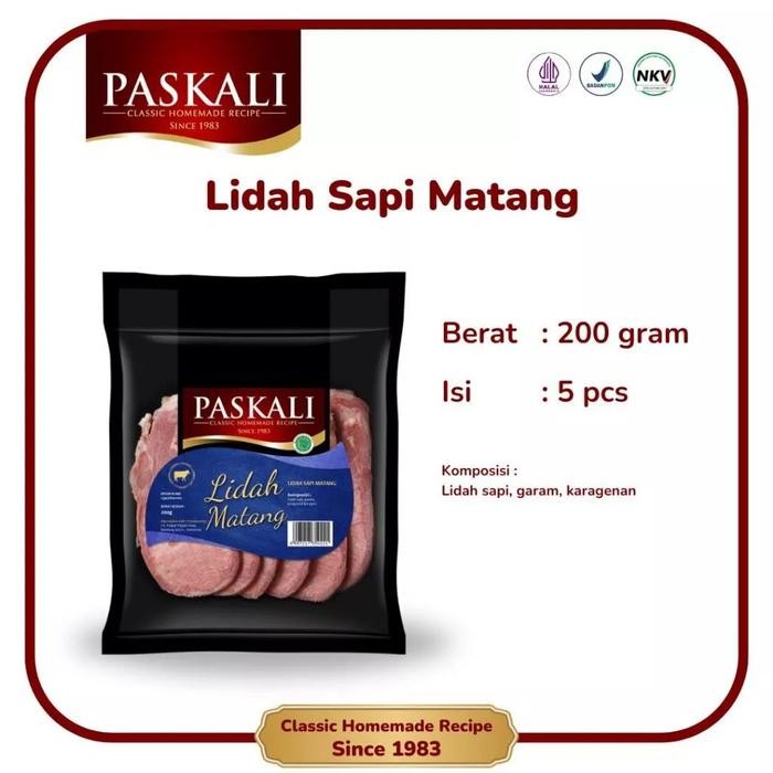 

Pilihan- Lidah Sapi Matang Paskali 200 Gram