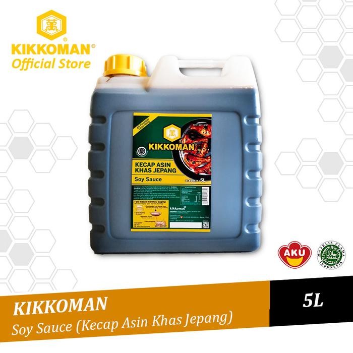 ASLI Kikkoman Soy Sauce Shoyu Kecap Asin Khas Jepang Halal Jerigen 5L READY STOCK