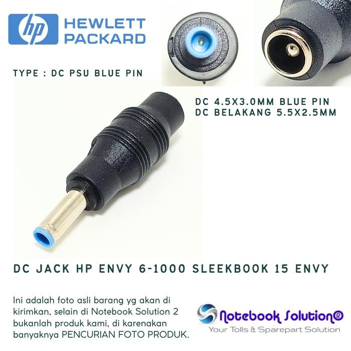 DC JACK POWER SUPPLAY HP BLUE PIN 4.5*3.0MM - HP ENVY ULTRABOOK