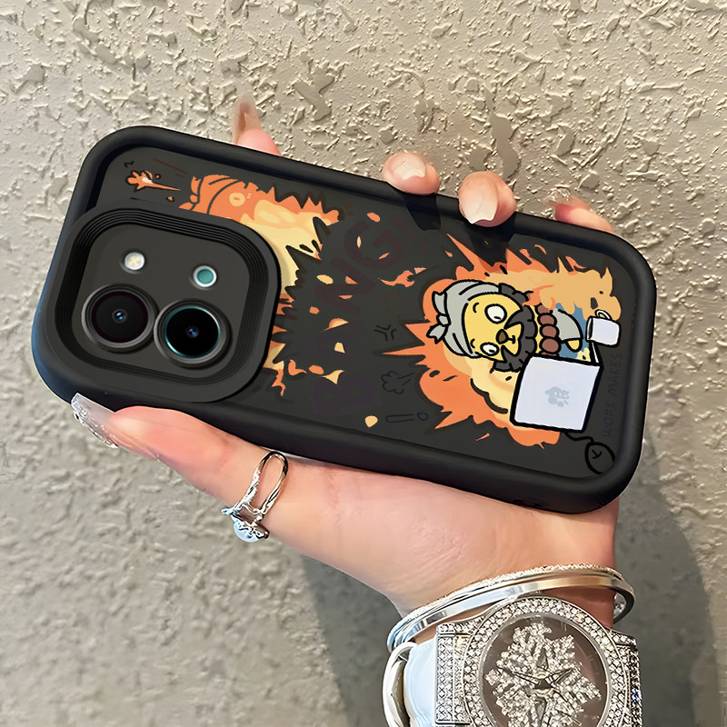 Casing Hp Untuk VIVO Y28 2024 Case Softcase Kesing Situasi pekerja saat ini pola Casing silikon Cant