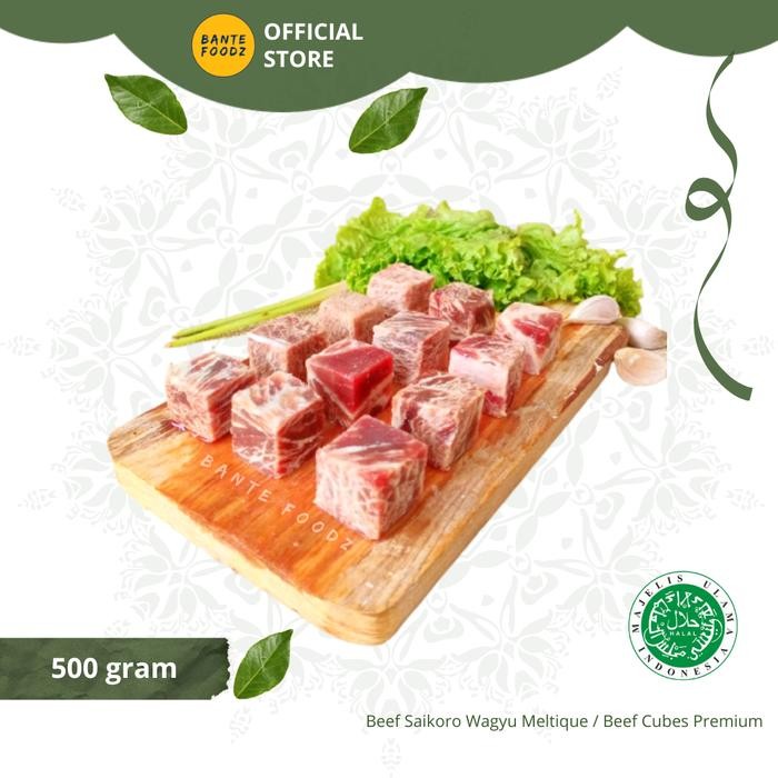 

Pilihan- Beef Saikoro Wagyu Meltique / Beef Cubes Premium (Qty. 500 Gr)