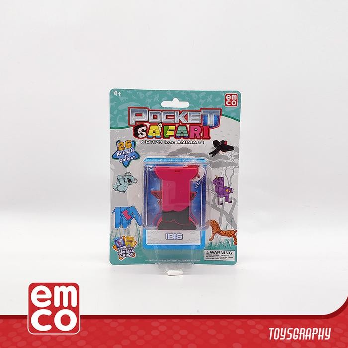 Stok Baru Emco Pocket Safari IBIS BIRD Letter I Morpher Transformer Robot Animal