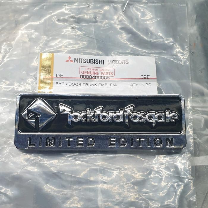 Jual Emblem Rockford Fosgate Black Edition Asli Mitsubishi All New Pajero Sport Xpander Cross
