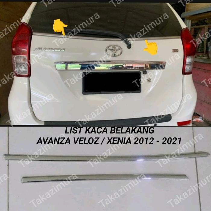 List lis pintu kaca belakang chrome crome all new Avanza Veloz Xenia