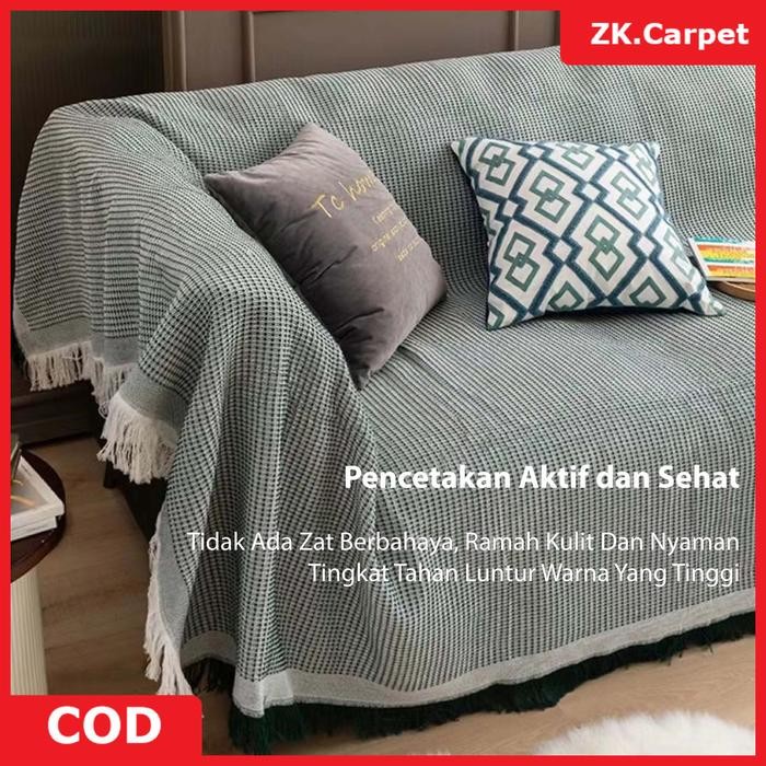 Cod Zakka Selimut Sofa Nordic Blanket Size 130*180Cm 180*260Cm 180*340Cm Import - Throw Blanket -