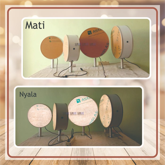 Neon Box Bulat Mini 30Cm 1Sisi Polos + Bracket (Rac80 - 1S-Ff30)