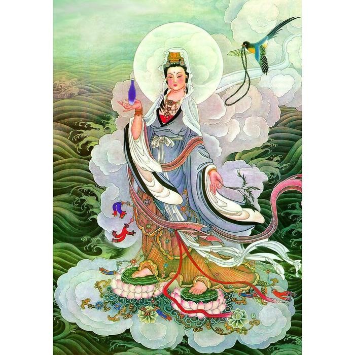 Pilihan- Repro Digital Lukisan Gambar Kwan Im Pu Sa Dewa Dewi Goddess China