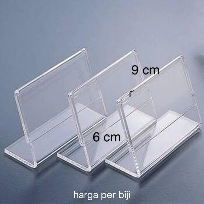 

OJ Acrylic Akrilik Tent Card Tempat Kartu Segitiga