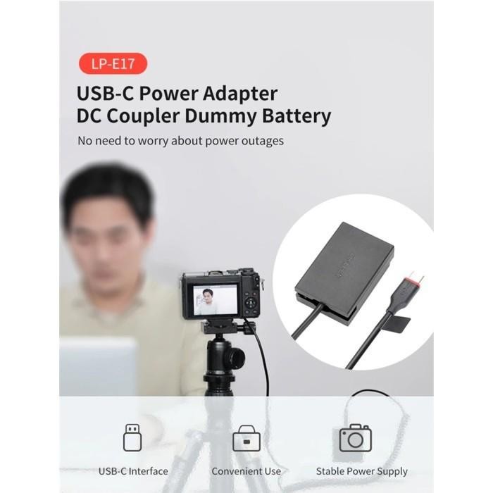 Gercep Kingma Usb Type C Dummy Battery Adapter Lp E17 Canon 760D 800D Terlariss 