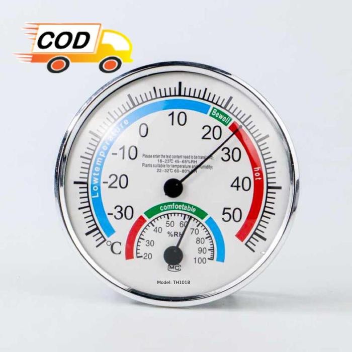 RJ Termometer Ruangan Hygrometer Analog Akurat Pengukur Suhu Kelembapan