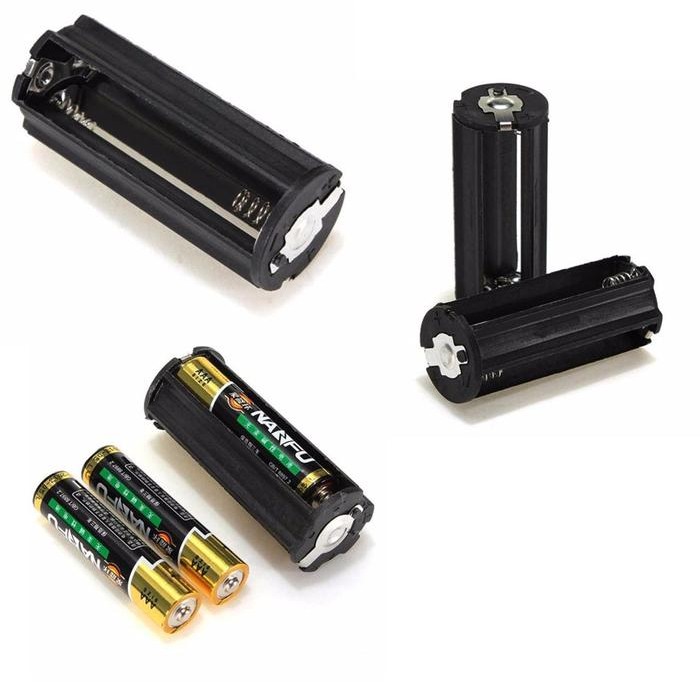 RJ Box Holder Dudukan Baterai AAA Isi 3 (3 slot Baterai AAA memutar)