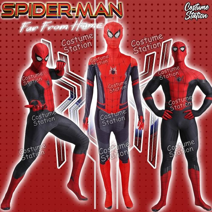 ORIGINAL Kostum Spiderman Far From Home ML/Costume Superhero marvel pria dewasa READY STOCK