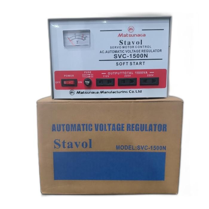Stok Terbatas Stavolt Svc 1500W Matsunaga / Stavolt Svc 1500W Mts / Stabilizer 1500 Watt Terlariss