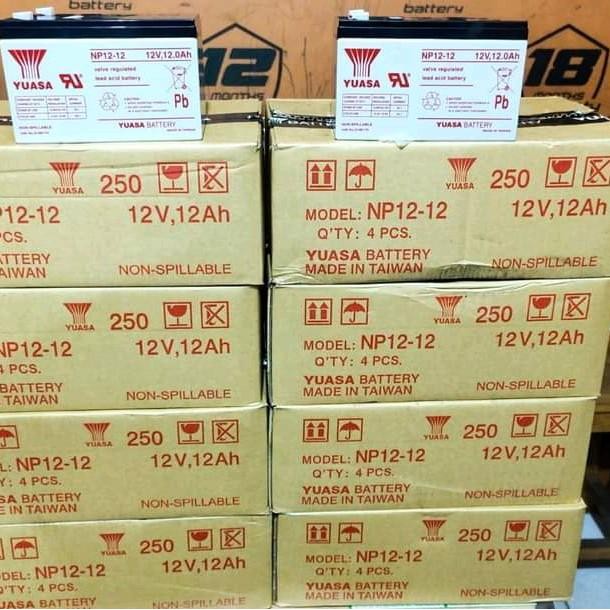 Limited Aki Sepeda Listrik 12V 12Ah Aki Ups, Aki Yuasa Np12-12 Terlariss 