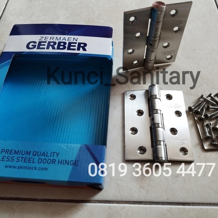 Promo Engsel 4 Inch Bahan Stainless Tebal / Engsel Pintu Gerber