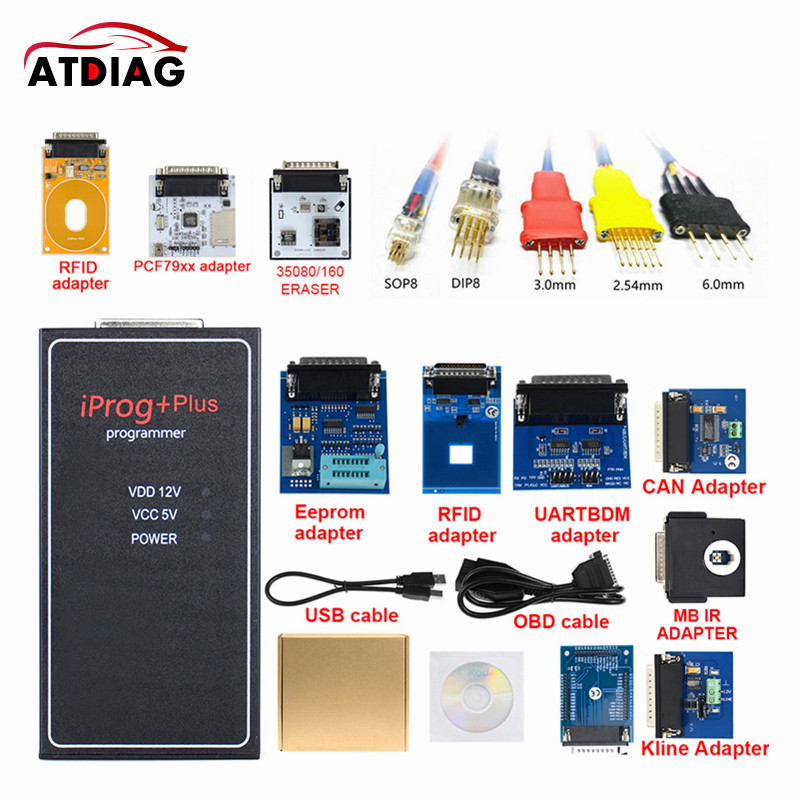 TERBARU IPROG Plus+Full Adapters+IPROG V86 Support IMMO/Airbag Reset till Replace Tango Car Prog Dia