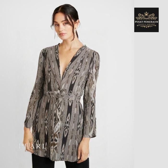 Ready Blazer Batik Songket Katun