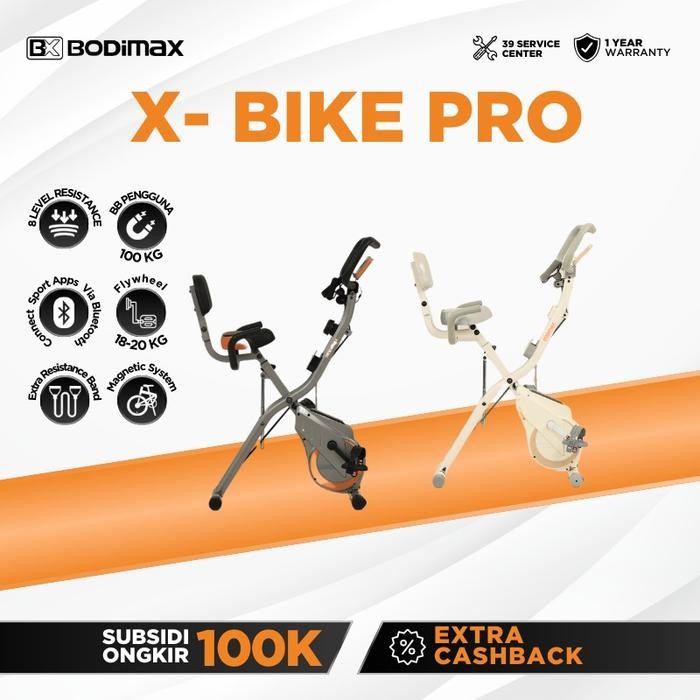 BODIMAX X-BIKE Pro Sepeda Statis /Alat Fitness/Sepeda Statis/Magnetic X-Bike