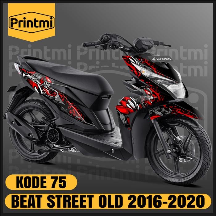 Printmi Stiker Decal Motor Beat Street Old 2016 2017 2018 2019 Full Body Sticker Venom Honda Variasi