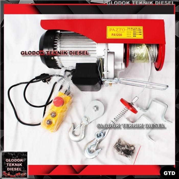 ELECTRIC HOIST 1200 KG KATROL LISTRIK PA1200 KATROL ELEKRIK ELECTRIC WIRE ROPEHOIST1200KG PA 1200