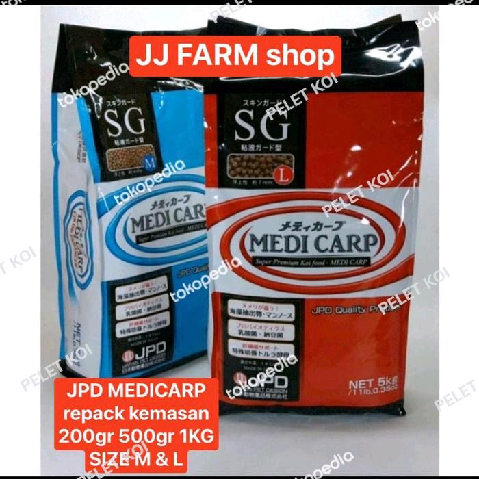JPD MEDICARP SG JAPAN REPACK 1KG 500GR PAKAN PELET PREMIUM KOI KOKI OK