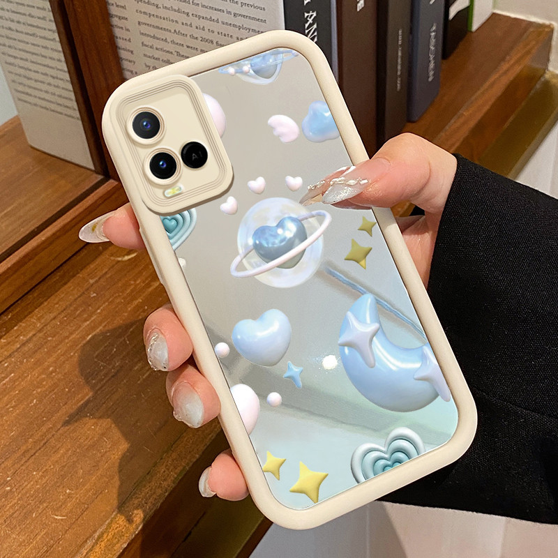 Casing Hp VIVO Y21 Y21s Y21T Y21E Y21A Y21G Y33T Y33s Case Casing Bulan Awan HP pola Kesing Kasing c