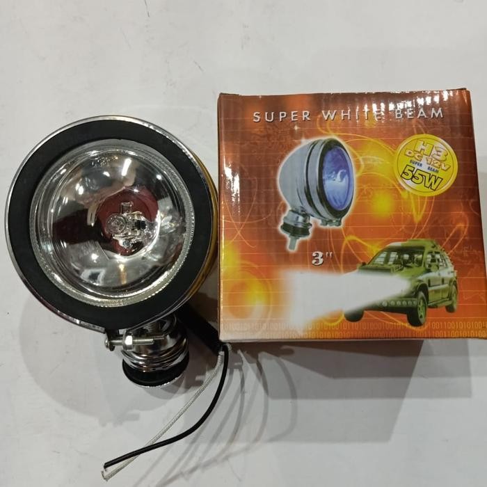 Jual Lampu Sorot/Lampu Tembak/Fog Lamp Halogen 12V/55W H3 Putih Konde Krom