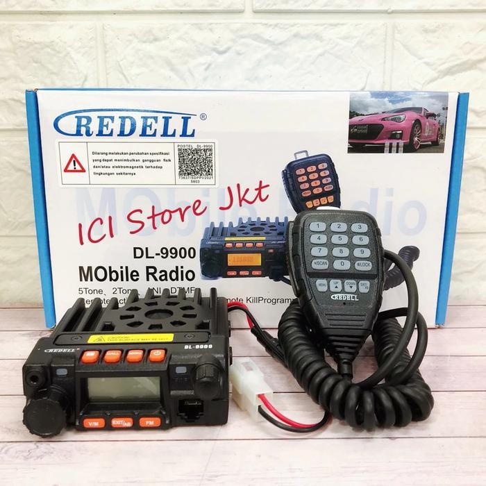 REDELL RADIO RIG DUALBAND MINI DL-9900 WALKIE TALKIE HT VHF UHF 200 CHANNEL 25 WATT 13.8V DC