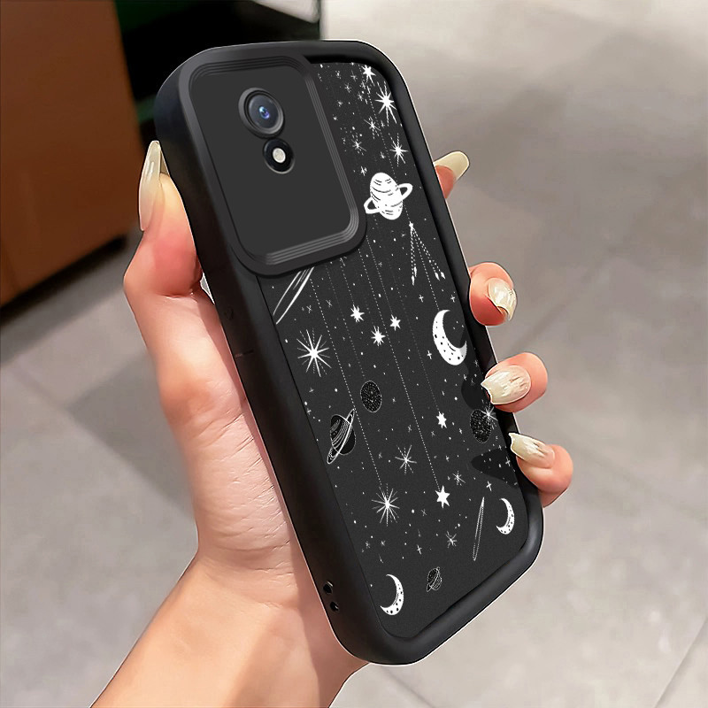 Casing Hp Untuk VIVO Y02 VIVO Y02A VIVO Y02T Case Planet Galaksi Cover Softcase Tidak berminyak Sili