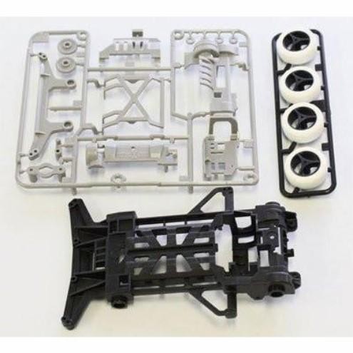 Tamiya Carbon Reinforced Super X Chassis w/Carbon Wheels - item 94824