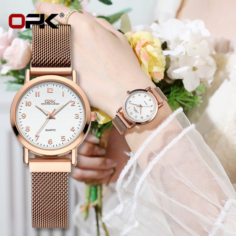 IMPORT 8115 Magnetic Strap With Automatic Adsorption Strap Quartz Watch Women's Watch