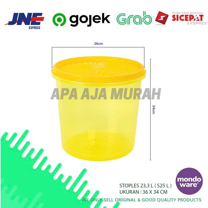 Toples Plastik Serbaguna / Toples Plastik Tebal MONDOWARE S25 liter