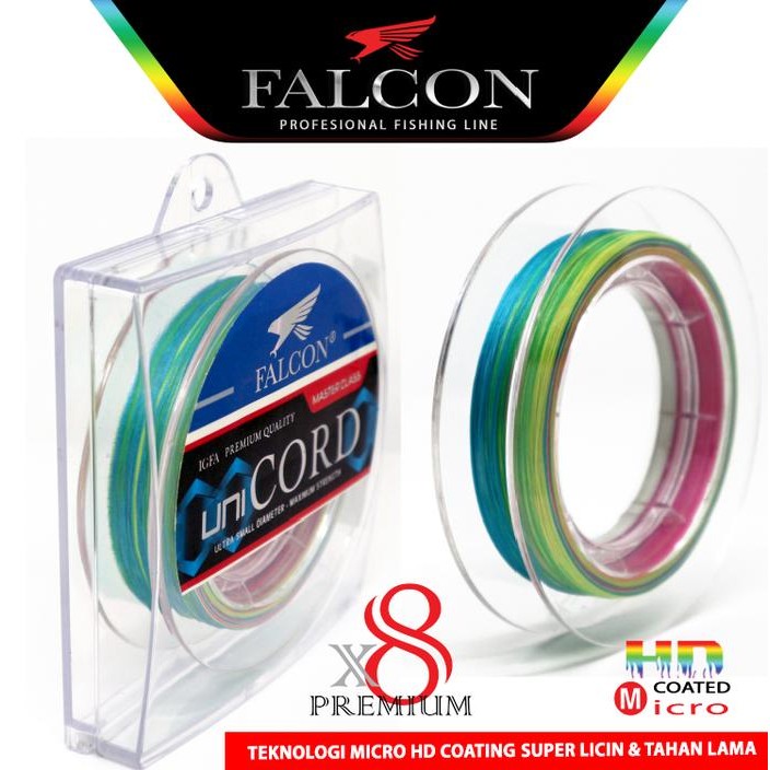 Senar Benang Tali Pacing PE X8 Falcon Uni Cord 400M MICRO PE (TERBAIK) (TERBARU) (TERMURAH)