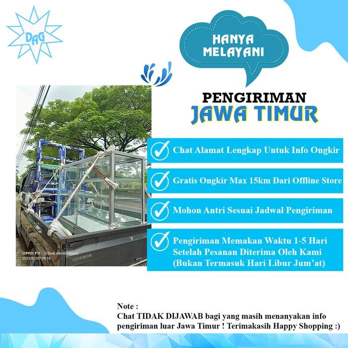 Meja Tv/Meja Televisi/Rak Tv Full Keliling Kaca Riben Bahan Alumunium Promo 