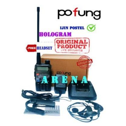 Ready HT Handy Talky Bandel UV-5RE+ WLN POFUNG UV5RE PLUS ASLI HOLOGRAM