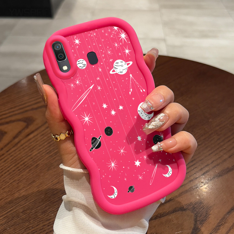 YIWSBFID Casing Untuk Samsung A20 A30 M10s Case Casing pola Galaksi Kasing HP Cesing lunak Kasing Ma