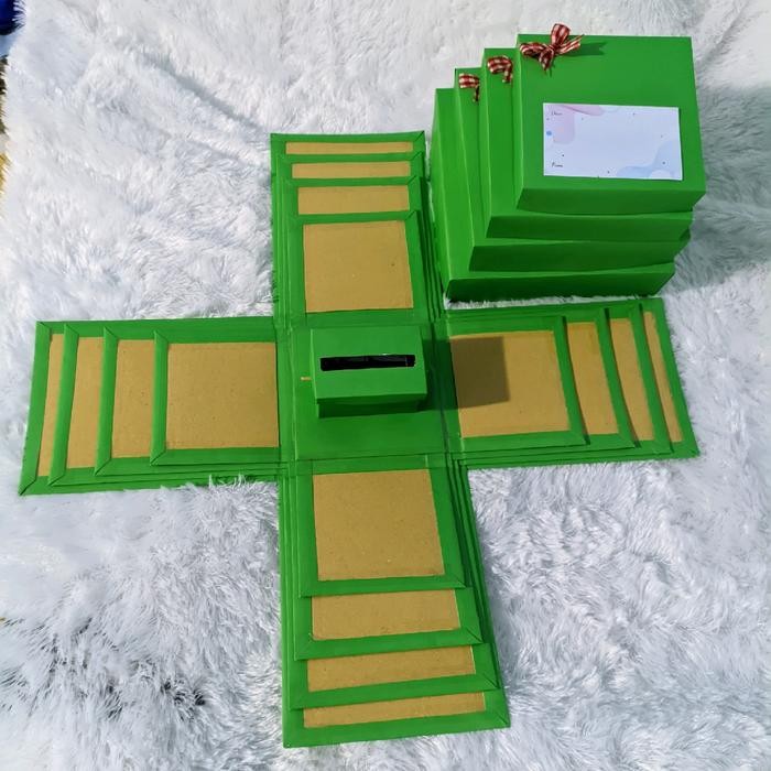 Snack Box Kosongan/Explosion Box/Scrapbook/Snackbox/Kotak Kado/Kado Ulang Tahun/Hadiah Berkualitas