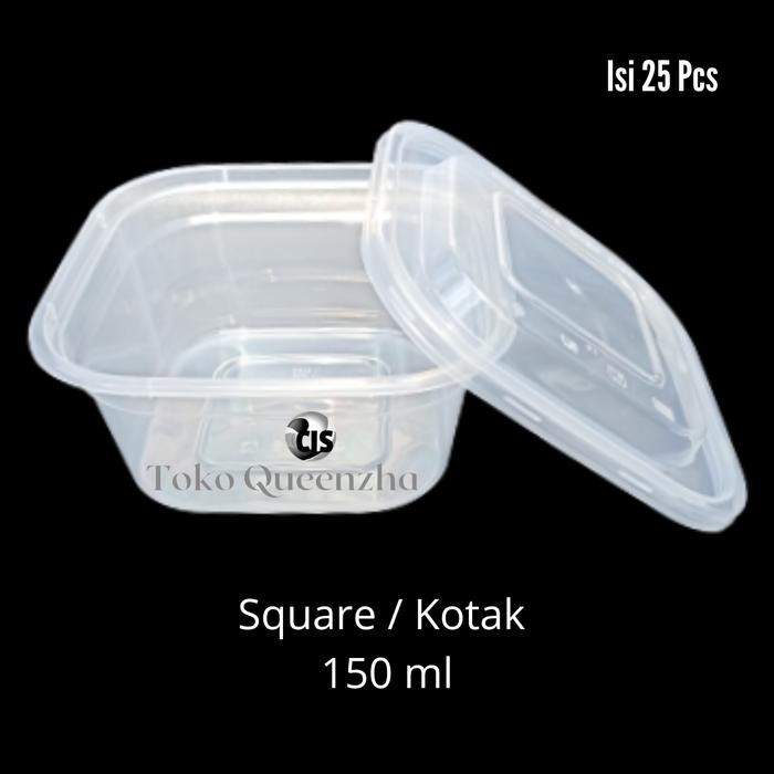 DJJ Thinwall Square 150 ml / Thinwall Kotak 150 ml - 25 pcs