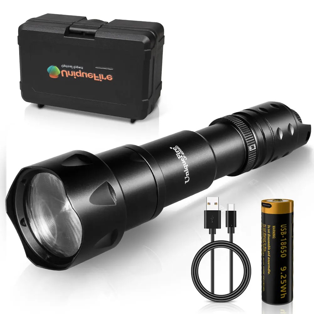 UniqueFire 2002D Vcsel LED IR 940NM 850NM Flashlight Zoom Hunting Fishing Night Vision Torch