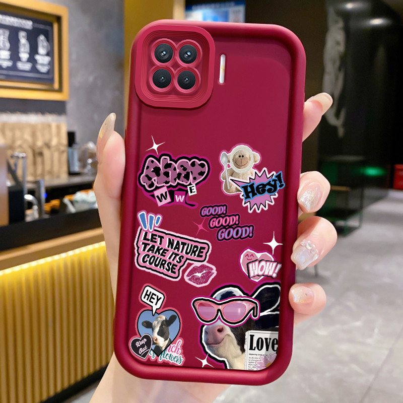 Casing Hp untuk OPPO A93 2020 Reno 4F Reno 4 Lite F17 Pro Case Casing HP Softcase ponsel silikon Kas
