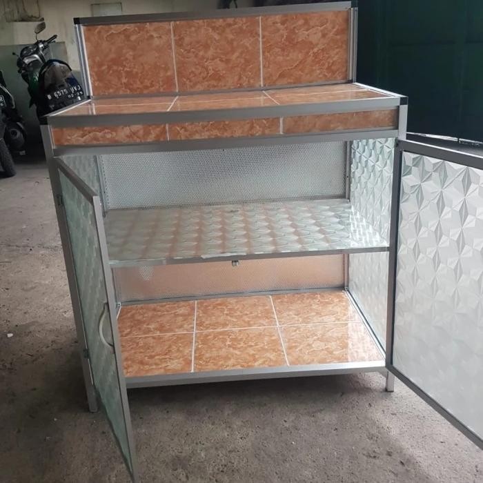 rak meja kompor / rak serbaguna / rak dispenser keramik 2 pintu