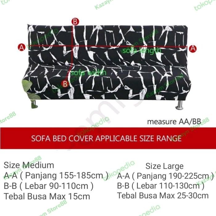 COVER SOFA BED MOTIF SARUNG SOFA BED INFORMA STRET ELASTIS