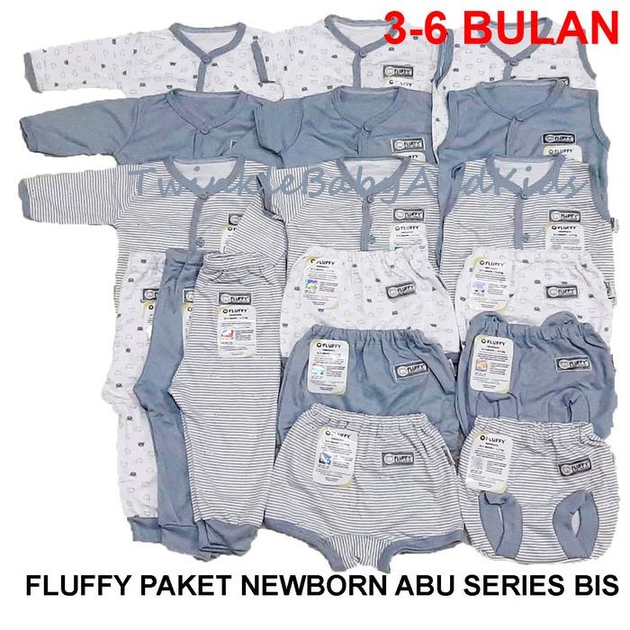 Promo Fluffy Paket Baju Bayi Newborn 3-6 Bulan Series Piyama Baby Gorillux