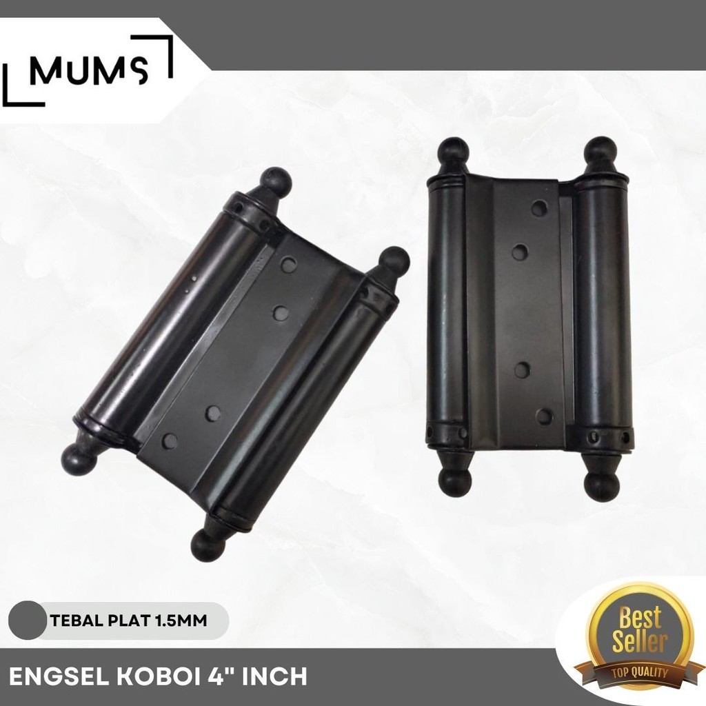 Promo Grosir Termurah Engsel Pintu Koboi Igm 4" Inci Engsel Veer Engsel Hitam Besi Bolak Balik Pintu