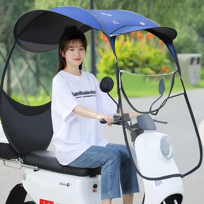 Payung Motor Kanopi Pelindung Hujan Panas Parkir Aman Atap Motor Anti Hujan